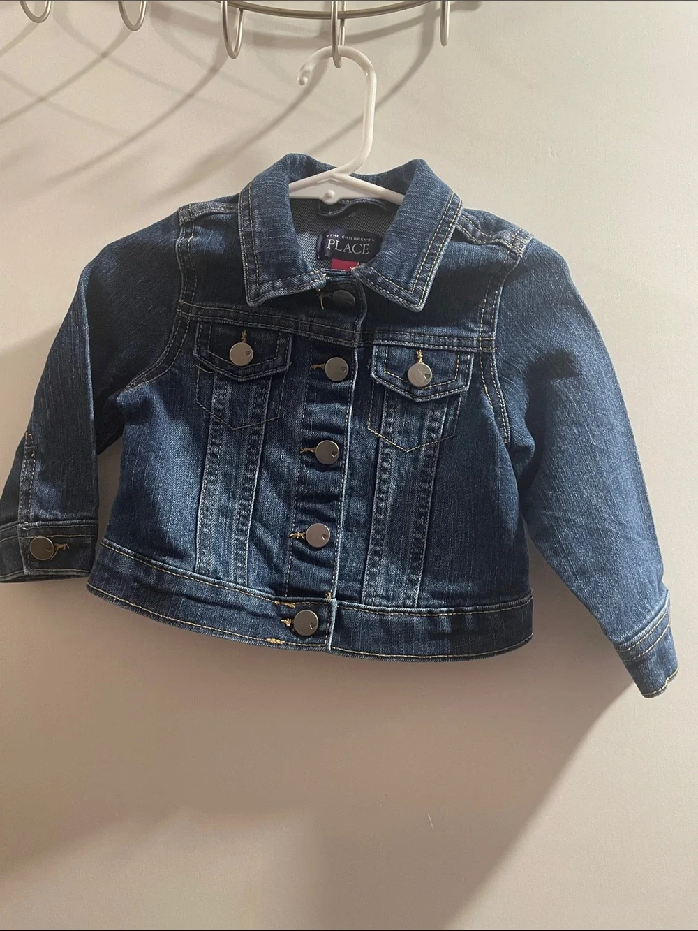 The Children's Place Indigo Denim Jacket with Silver Buttons - Girls